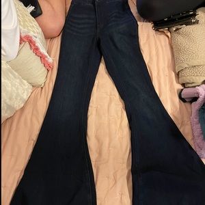 kancan dark wash flare jeans